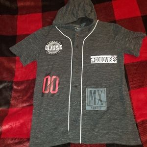 Mens Carbon Good Vibes Shortsleeve Hoodie